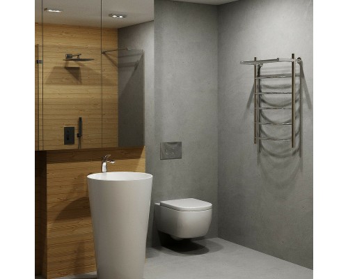 Водяной полотенцесушитель Aringa Бро 80x50 AR03030CH с полкой Хром