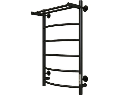 Электрический полотенцесушитель Aringa Берген 80x50 AR03007BL с полкой Черный