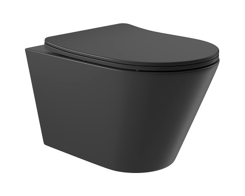 Унитаз Aqueduto Cone CON0140 подвесной Черный матовый с сиденьем Микролифт