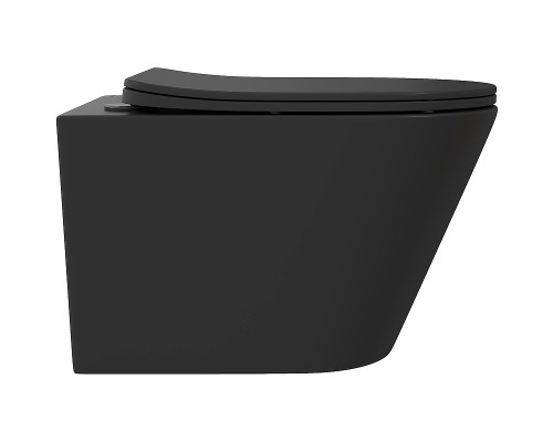 Унитаз Aqueduto Cone CON0140 подвесной Черный матовый с сиденьем Микролифт