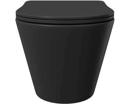 Унитаз Aqueduto Cone CON0140 подвесной Черный матовый с сиденьем Микролифт