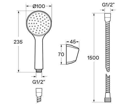 Смеситель для ванны Santek Арма WH5A10007N001 Черный матовый