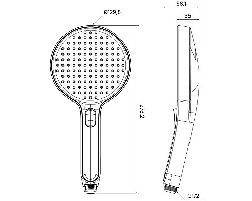 Ручной душ Iddis Esper ESP3FGRi18 Хром Серый