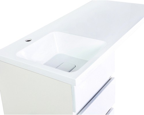 Тумба с раковиной Orange Sistema 100 L ST-40TUW+RAL Белая глянцевая