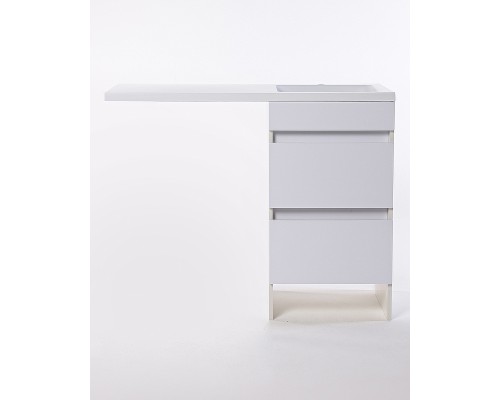 Тумба с раковиной Orange Sistema 110 R ST-110TUW+RAR Белая глянцевая