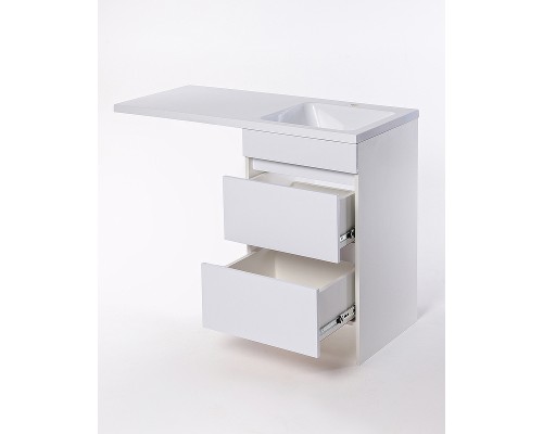 Тумба с раковиной Orange Sistema 110 R ST-110TUW+RAR Белая глянцевая