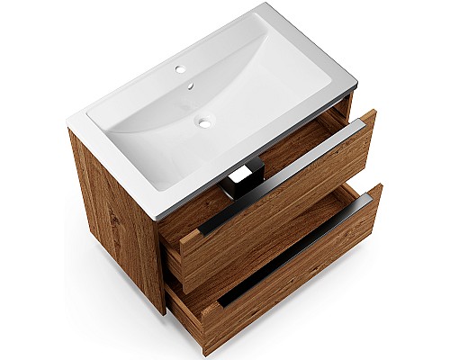 Тумба под раковину WellWant Rovero 80 WWTRN0821EB подвесная Дуб