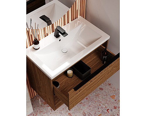 Тумба под раковину WellWant Rovero 80 WWTRN0821EB подвесная Дуб