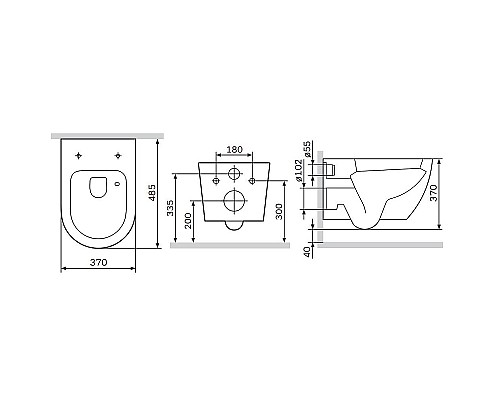 Унитаз AM.PM Like C801900SC подвесной с сиденьем Микролифт