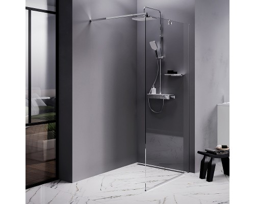 Душевая перегородка AM.PM Func 100 W84WI-100-F1-MTE профиль Хром матовый стекло прозрачное