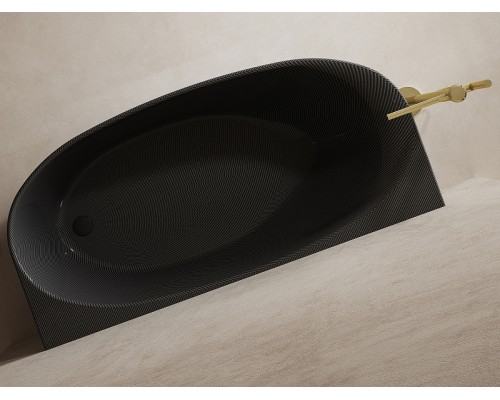 Карбоновая ванна Abber Karbon 170x80 Черная без гидромассажа
