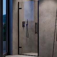 Душевая дверь Ravak Cool COSD1-90 X0VV70300Z1 профиль Черный стекло Transparent