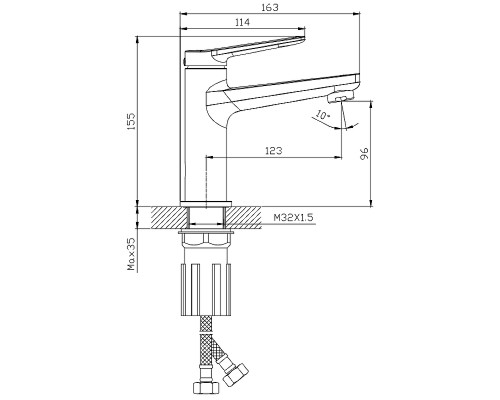 Смеситель для раковины Splenka S04.10 Хром