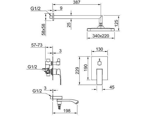 Душевая система Raglo R01.27 Хром