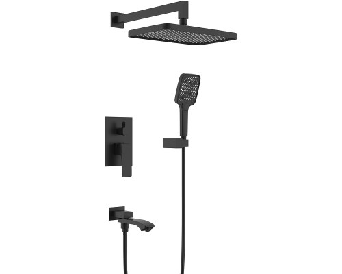 Душевая система Raglo R01.27.06 Черная матовая