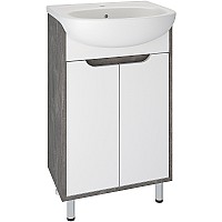 Тумба под раковину Runo Эко 50 00-00001337 Железный камень Белая