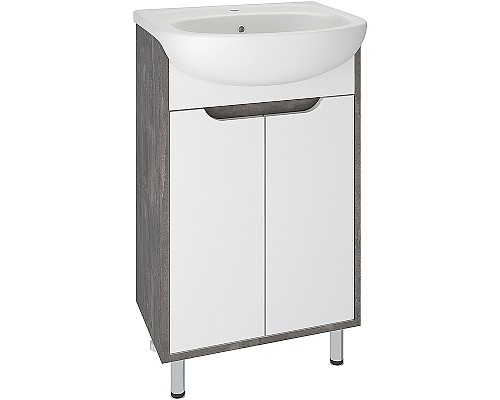 Тумба под раковину Runo Эко 50 00-00001337 Железный камень Белая