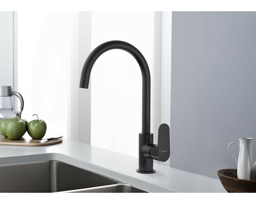 Смеситель для кухни Aquatek Оберон AQ1282MB Черный матовый