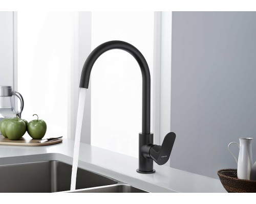 Смеситель для кухни Aquatek Оберон AQ1282MB Черный матовый