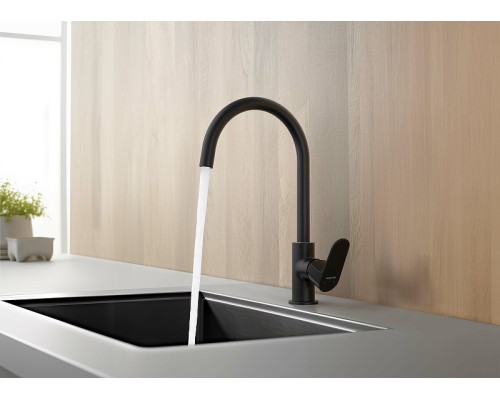 Смеситель для кухни Aquatek Оберон AQ1282MB Черный матовый