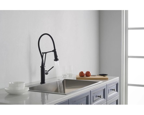 Смеситель для кухни Aquatek Европа AQ1388MB Черный матовый