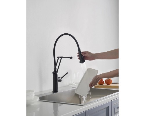 Смеситель для кухни Aquatek Европа AQ1388MB Черный матовый