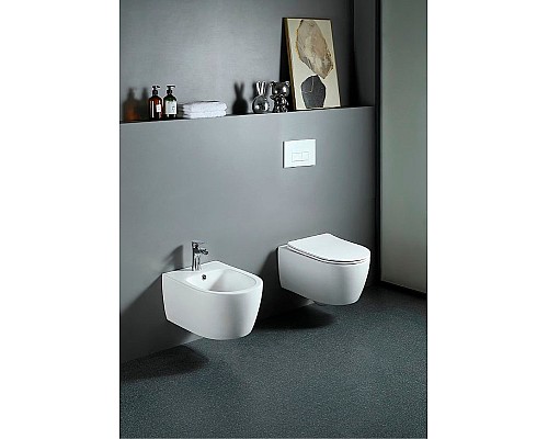 Комплект унитаза с инсталляцией Aquatek Set Aquatek Европа cmp016 с сиденьем Микролифт и клавишей смыва Хром глянцевый