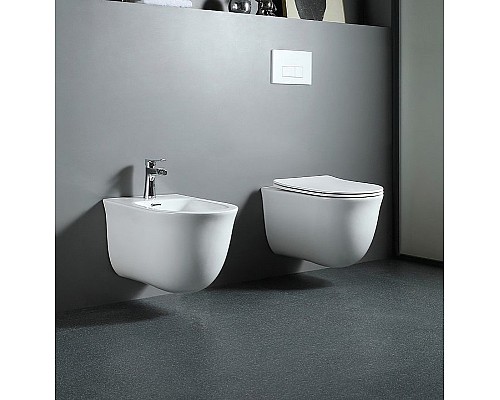 Комплект унитаза с инсталляцией Aquatek Set Aquatek Классик-012 4в1 с сиденьем Микролифт и Черной матовой клавишей смыва