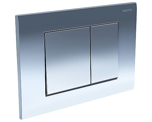 Комплект унитаза с инсталляцией Aquatek Set Aquatek Лугано 4в1 с сиденьем Микролифт и клавишей смыва Хром глянцевый