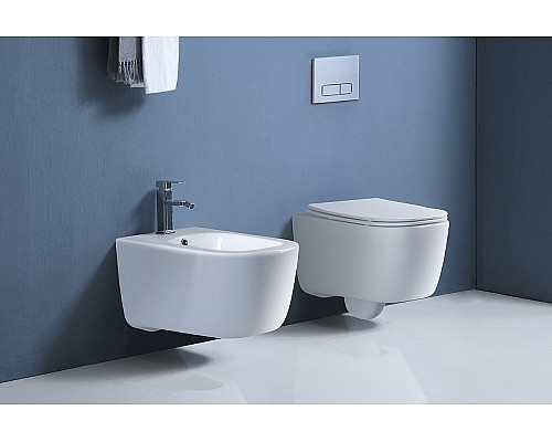 Комплект унитаза с инсталляцией Aquatek Set Aquatek Лугано 4в1 с сиденьем Микролифт и клавишей смыва Хром глянцевый