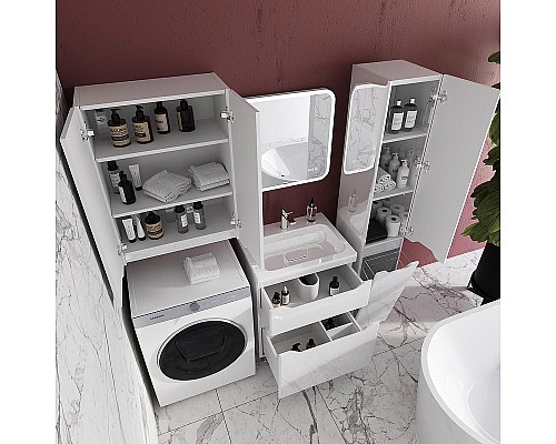 Тумба под раковину Style Line Марелла 60 Люкс Plus СС-00002396 Белый глянец антискрейтч