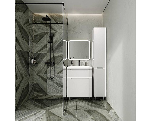 Тумба под раковину Style Line Марелла 60 Люкс Plus СС-00002396 Белый глянец антискрейтч