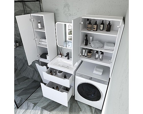 Тумба под раковину Style Line Марелла 60 Люкс Plus СС-00002395 Белый матовый антискрейтч