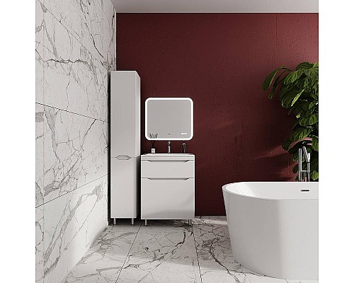 Тумба под раковину Style Line Марелла 60 Люкс Plus СС-00002395 Белый матовый антискрейтч