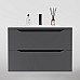 Тумба под раковину Style Line Марелла 80 Люкс Plus СС-00002412 подвесная Серый матовый антискрейтч