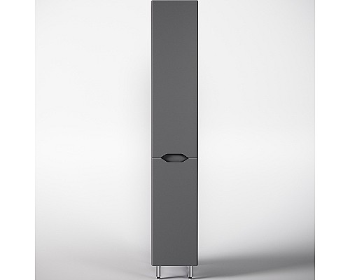 Шкаф пенал Style Line Марелла 30 Люкс Plus СС-00002420 с бельевой корзиной Серый матовый антискрейтч