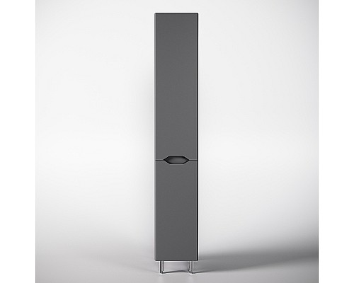 Шкаф пенал Style Line Марелла 30 Люкс Plus СС-00002420 с бельевой корзиной Серый матовый антискрейтч