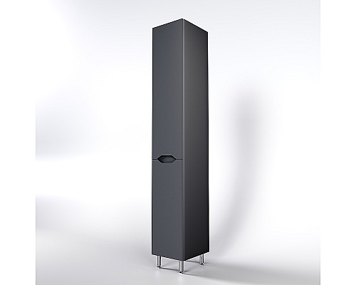 Шкаф пенал Style Line Марелла 30 Люкс Plus СС-00002420 с бельевой корзиной Серый матовый антискрейтч