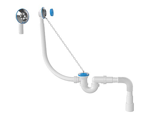 Слив-перелив Nova 1520 с пробкой на цепочке Хром