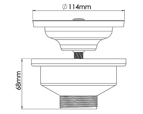 Выпуск для кухонной мойки Nova 1043 Хром