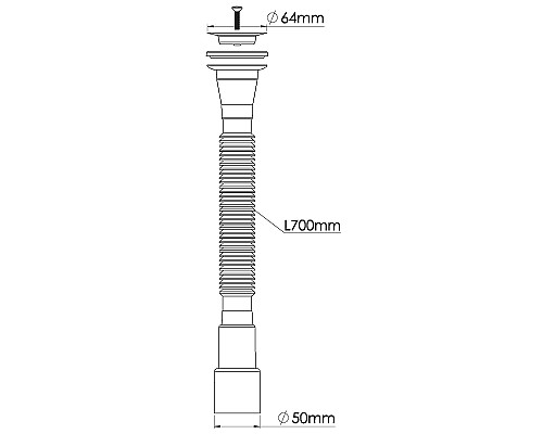 Гофросифон Nova 1209 Белый