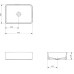 Раковина-чаша Cersanit Crea 50 Rectangular Белая