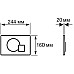 Клавиша смыва Aquanika Basic Q-type 01.02.48 Белая