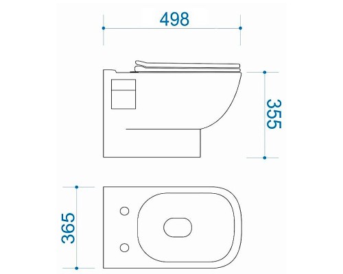 Унитаз Maretti Ritta RI10PBM53-844 подвесной с сиденьем Микролифт