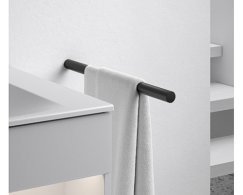 Полотенцедержатель Keuco Collection Reva 12820 370000 Черный матовый Полотенцедержатель Keuco Collection Reva 12820 370000 Черный матовый