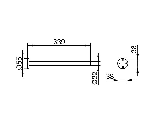 Полотенцедержатель Keuco Plan 14923 370000 Черный матовый