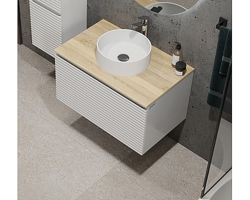 Тумба под раковину Jorno Cossety 80 Coss.01.80/P/W-DG/JR подвесная Белый