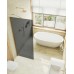Душевая перегородка Maybah Glass MGD-698-3ш 790x1950 в широком профиле Золото стекло графитовое