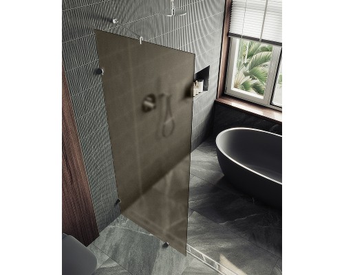 Душевая перегородка Maybah Glass MGD-267-4 990x1950 коннектор стена-стекло Хром глянцевый стекло бронзовое матовое