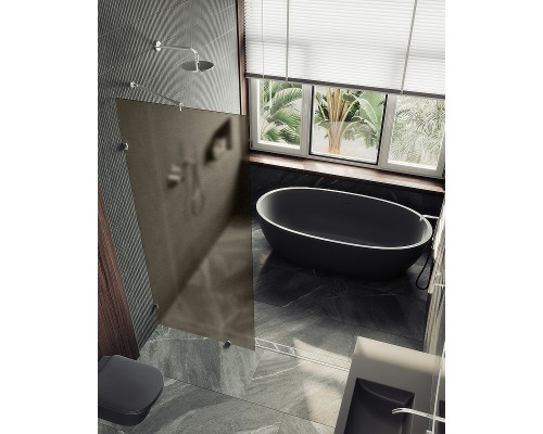 Душевая перегородка Maybah Glass MGD-267-4 990x1950 коннектор стена-стекло Хром глянцевый стекло бронзовое матовое